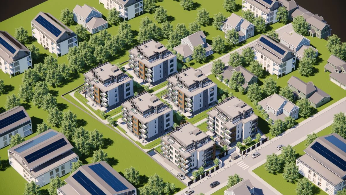 Quartal. Ein-Zimmer-Wohnung im Bau, Teil einer bewachten Anlage, Süden, mit Zentralheizung, Tiefgaragenstellplatz-0 Stadtteil Novo Selo-Süd, Zweizimmerwohnung im Bau, Teil einer geschlossenen Wohnanlage, Südlage, mit Zentralheizung, Tiefgaragenstellplatz – 0