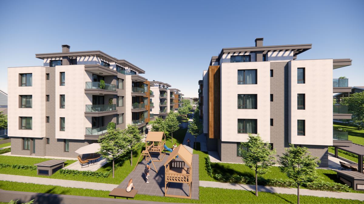 Two-bedroom apartment under construction, part of a gated complex, with central heating, underground parking space-0 Тристаен апартамент в строеж, част от затворен комплекс, с ТЕЦ, подземно паркомясто - 0