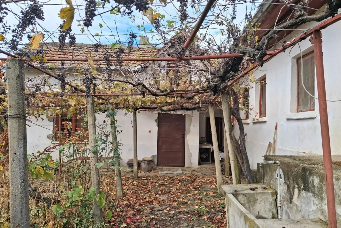 Dorf Gorno Aleksandrovo, Grundstück mit Haus und Nebengebäuden