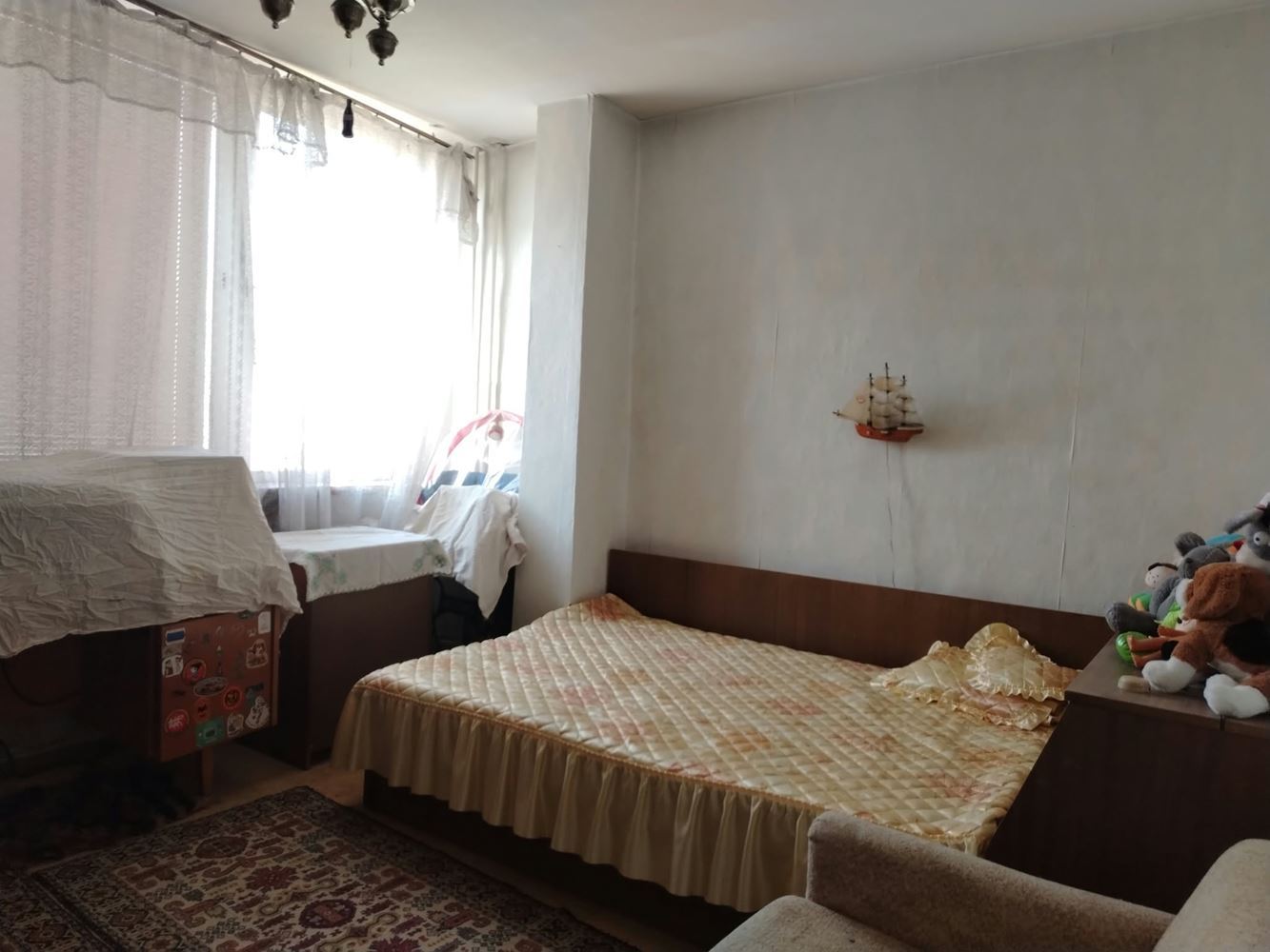 кв. Дружба, Двустаен апартамент, тухла, ТЕЦ, възможност за преустройство с 2 спални - 0